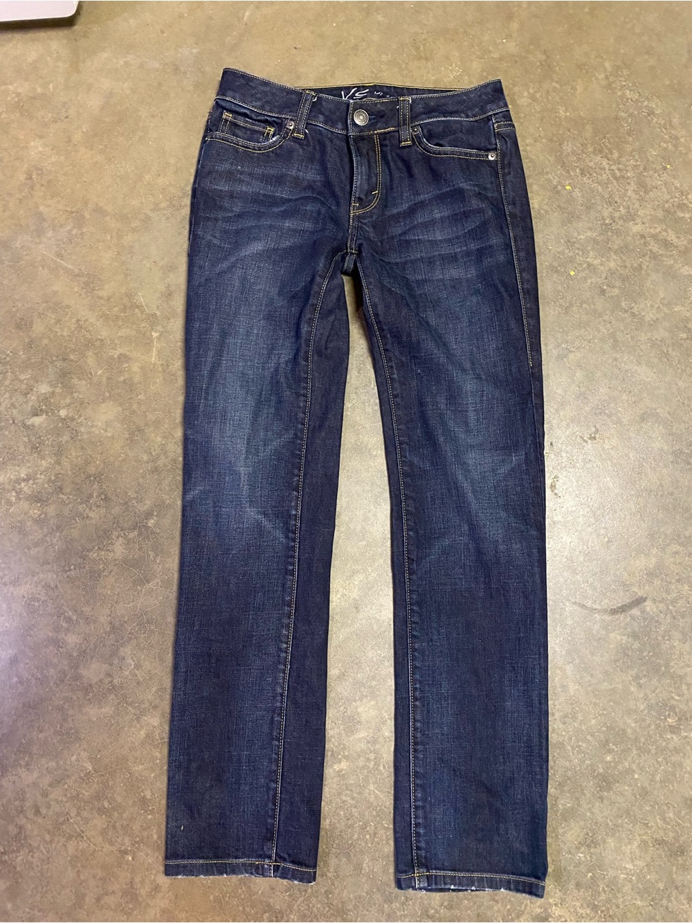 Victoria Secret Kiss Dark Blue Woman’s Slim Straight Low Rise Jeans